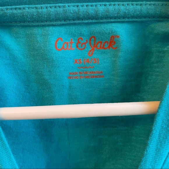 Cat & Jack girls teal long sleeve planet shirt XS - Picture 4 of 5